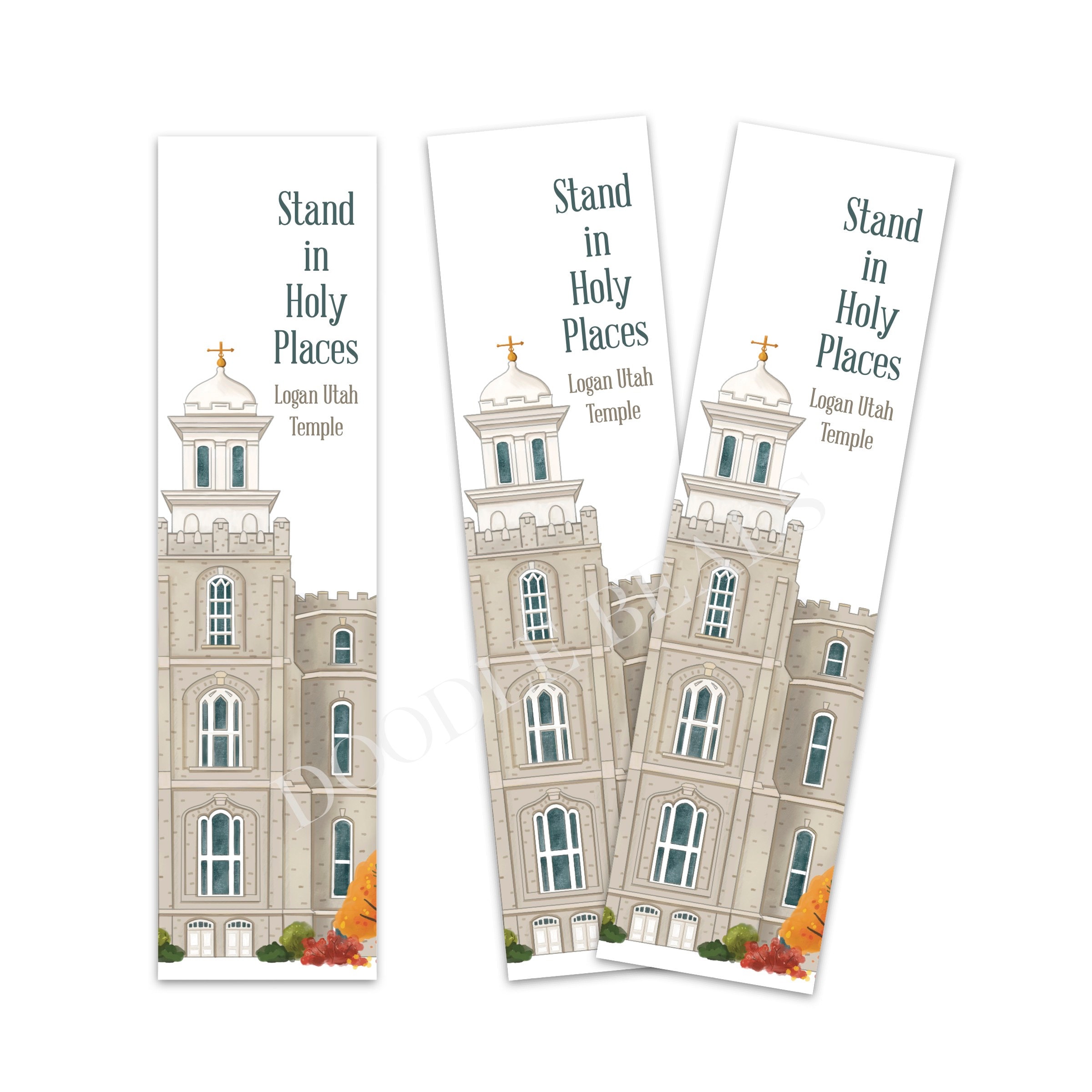 Logan Utah Temple Watercolor Wall Art Prints & Bookmarks, LDS Temple ...