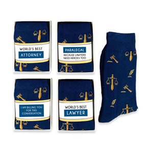 Funny Lawyer gifts ideas for men, women, attorney paralegal thank you, world&#39;s best lawyer, dad, Lawyer socks, unisex, birthday, graduation