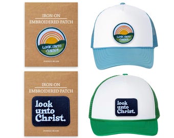 2025 LDS Youth Theme Look Unto Christ Embroidered Iron On Patch | YW Girls Camp Craft, Youth Conference, fsy Activity, | DIY Custom Hats