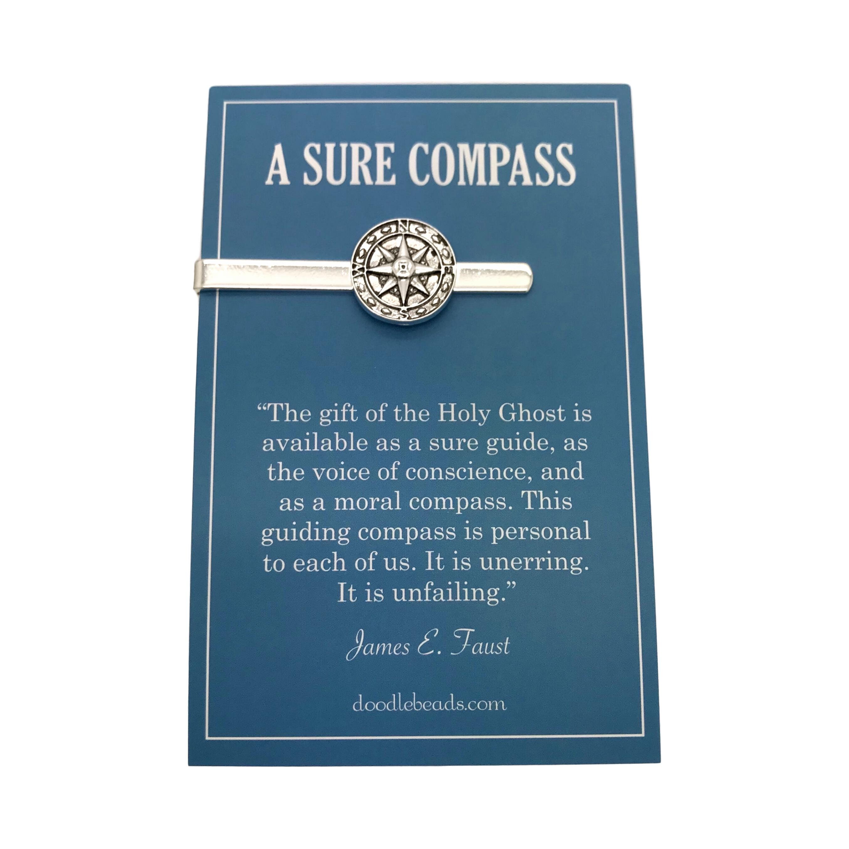 Compass Tie Bar With Card LDS Youth Seminary Graduation Gift - Etsy