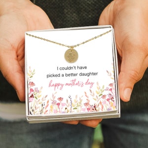 Regalo per la festa della mamma per la figlia, per la nuora, collana di fiori delicati, non avrei potuto scegliere una figlia migliore, buona festa della mamma