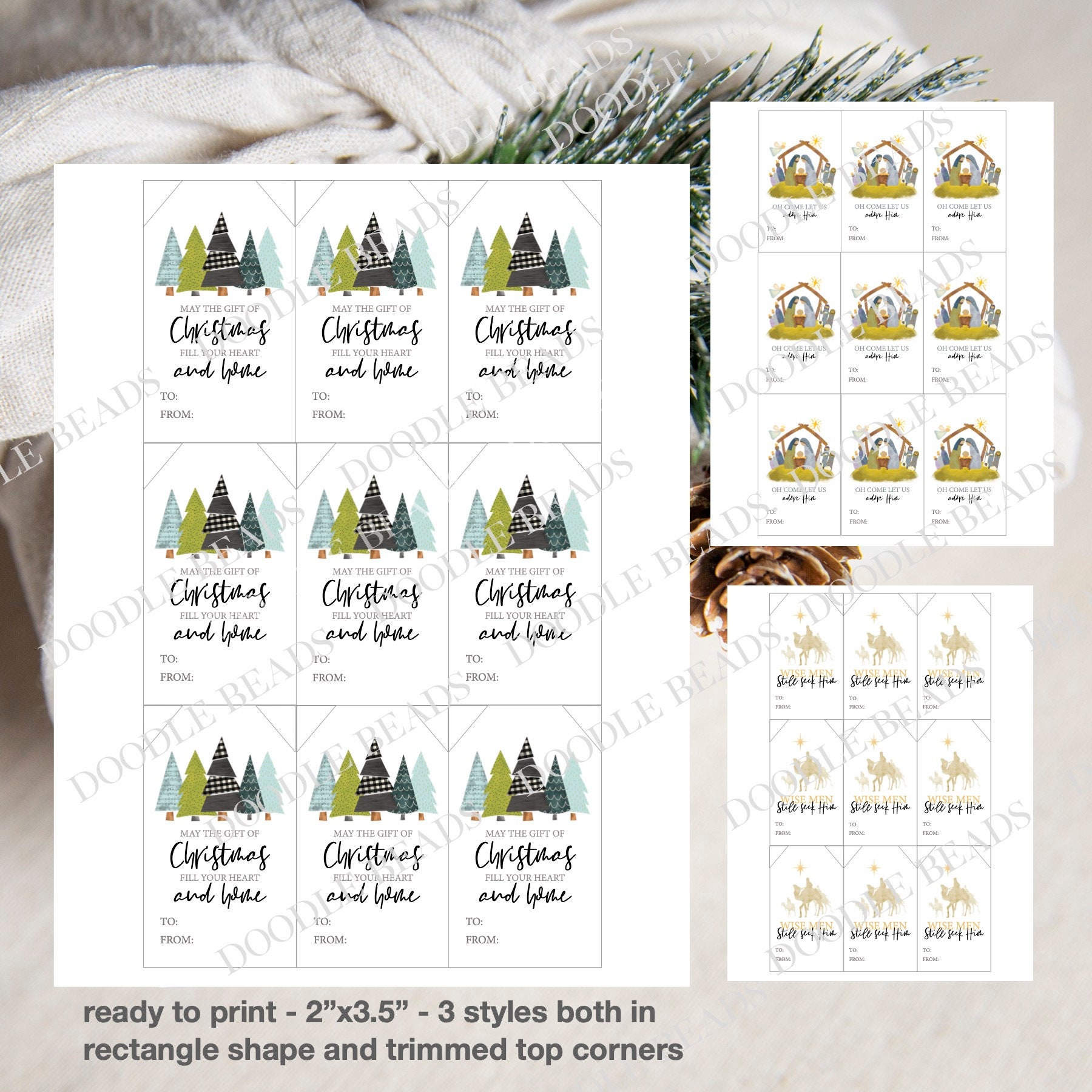 Christian Christmas Sayings Gift Tags - Juls Sweet Designs