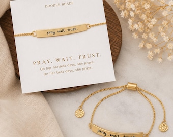 Prayer Bracelet, Pray Always, Trust in God, Prayer gift for Women, Christian Gift, Spiritual Gift, Religious Jewelry, Prayer Reminder Gift
