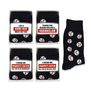 Regali per la proposta di matrimonio a tema baseball per gli sposi, proposta del testimone di nozze, matrimonio a tema baseball, regali di ringraziamento per la festa di matrimonio per gli uomini, calzini da baseball originali