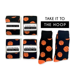 Funny Crazy Basketball Crew Socks, Novelty Basketball Theme Gifts for Men, Sports Lover Game Day Spirit Wear, Basketball Gifts for Dad, Mom