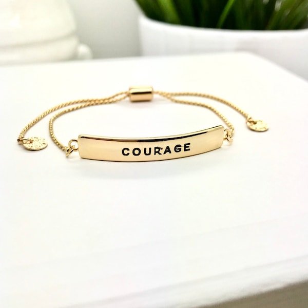 Inspirational bracelet, Courage Bracelet for Women, Best Friend Gift Idea, you got this, Courage gift, have courage, Strong Women Jewelry