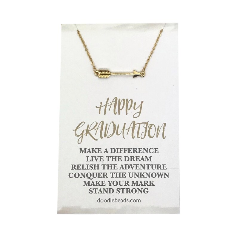 Graduation gift for her Gold or silver Arrow necklace with Etsy