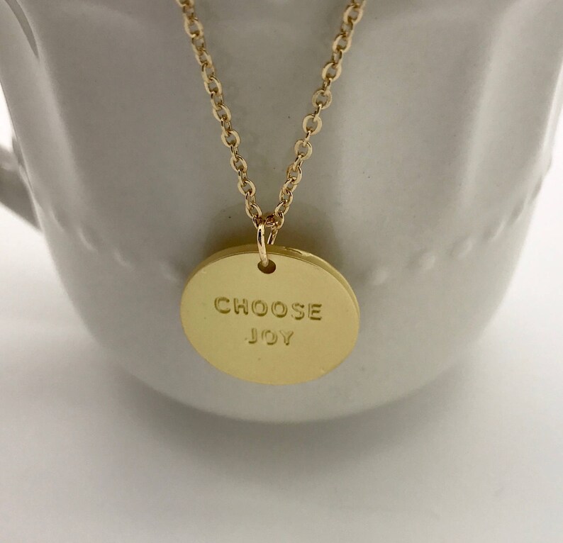 Silver or Gold Choose Joy Necklace Choose Joy Pendant with Etsy