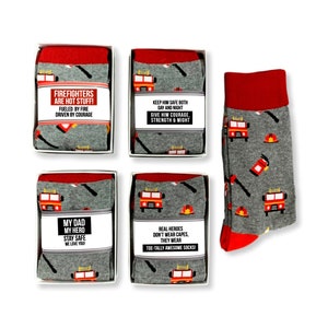 Grappige brandweerman brandweerman cadeaus voor vader, nieuwigheid brandweerman sokken voor echtgenoot, vriend, stay safe, Dad Hero, verjaardag, leuk pensioen cadeau