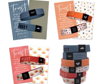 Trust in the Lord 2022 Youth Theme Gifts for Young Women, Young Men, or LDS Primary, Reversible Woven Wristband, YM & YW Mutual Theme Gifts