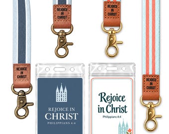 2027 Youth Theme Rejoice in Christ Lanyard, Temple Recommend Holder, Wrist or Neck