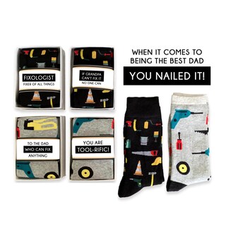 Calzini Divertenti Per Nonno Con Scritta 'Riposa Gli Occhi', Regalo Originale Per Compleanno, Festa Del Papà, Natale - Cotone, Taglia 9-12 UK