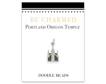 Portland Temple, LDS Temples, Portland Oregon Temple charms, LDS Wedding, Mormon temple charm bracelet, temple Necklace or temple keyring