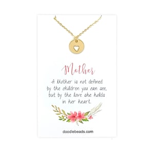 Regalo para el Día de la Madre por infertilidad, recientemente en duelo, regalo por pérdida de un hijo, joyas de duelo, pensando en ti, collar y tarjeta de corazón