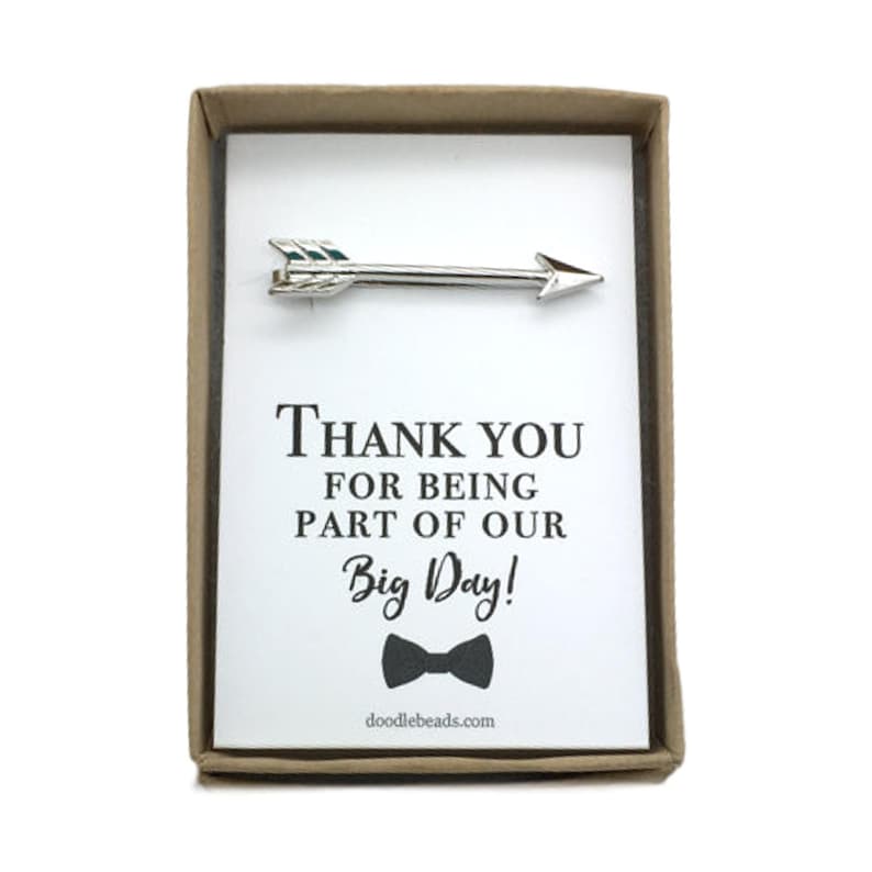 Arrow tie bar silver or gold arrow tie clip for the groom Father of the Bride Gift Father of the groom for the best man Groomsmen