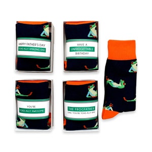 Frosch Geschenke, lustige Geschenke für Papa von Tochter von Kindern, Toadally erstaunliche Papa, Rad Dad, Funky Coole Frosch Socken, Geburtstagsgeschenk, Vatertag