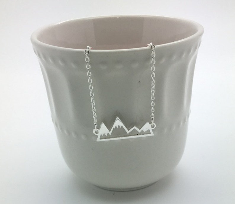 Mountains to Climb card with Silver or Gold Mountain Necklace, LDS gift for her, Outdoors, Hikers necklace, Overcoming obstacles, courage image 4