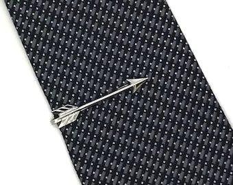 Silver or gold arrow tie bar, arrow tie clip - tie accessories,  gift for men gift for boys,  comes in a gift box
