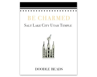 Salt Lake Temple charm,  LDS temple charms,  SLC Utah temple, mormon temple Latter Day Saints, silver or gold mormon temple charms jewelry