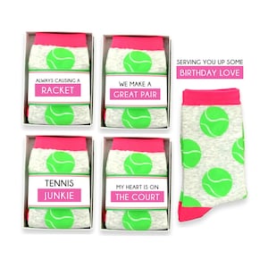 Cadeaux tennis pour femme, adolescentes, cadeau d'anniversaire pour joueur de tennis, accro, chaussettes et écharpes de tennis fantaisie pour femme, accessoires de vêtements de tennis