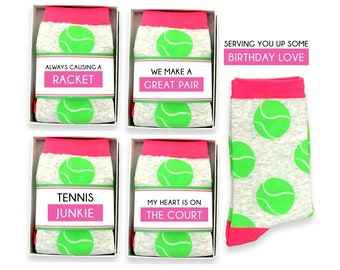 Regalos de tenis para mujeres, adolescentes, cumpleaños para tenistas y adictas, calcetines y pañuelos de tenis novedosos para mujer, accesorios de tenis