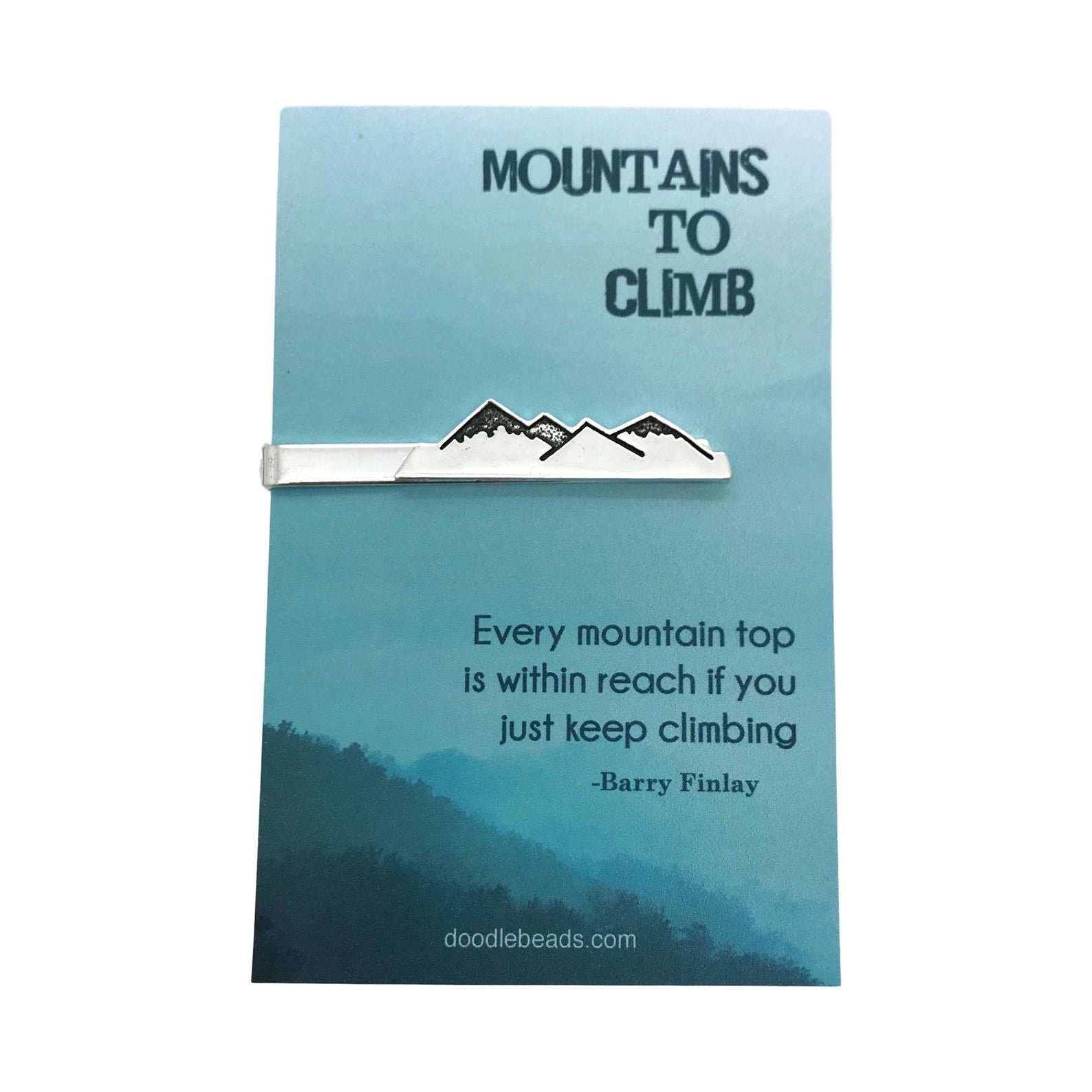 Groomsmen Gift Mountain Tie Clip Silver Mountain Tie Bar Etsy