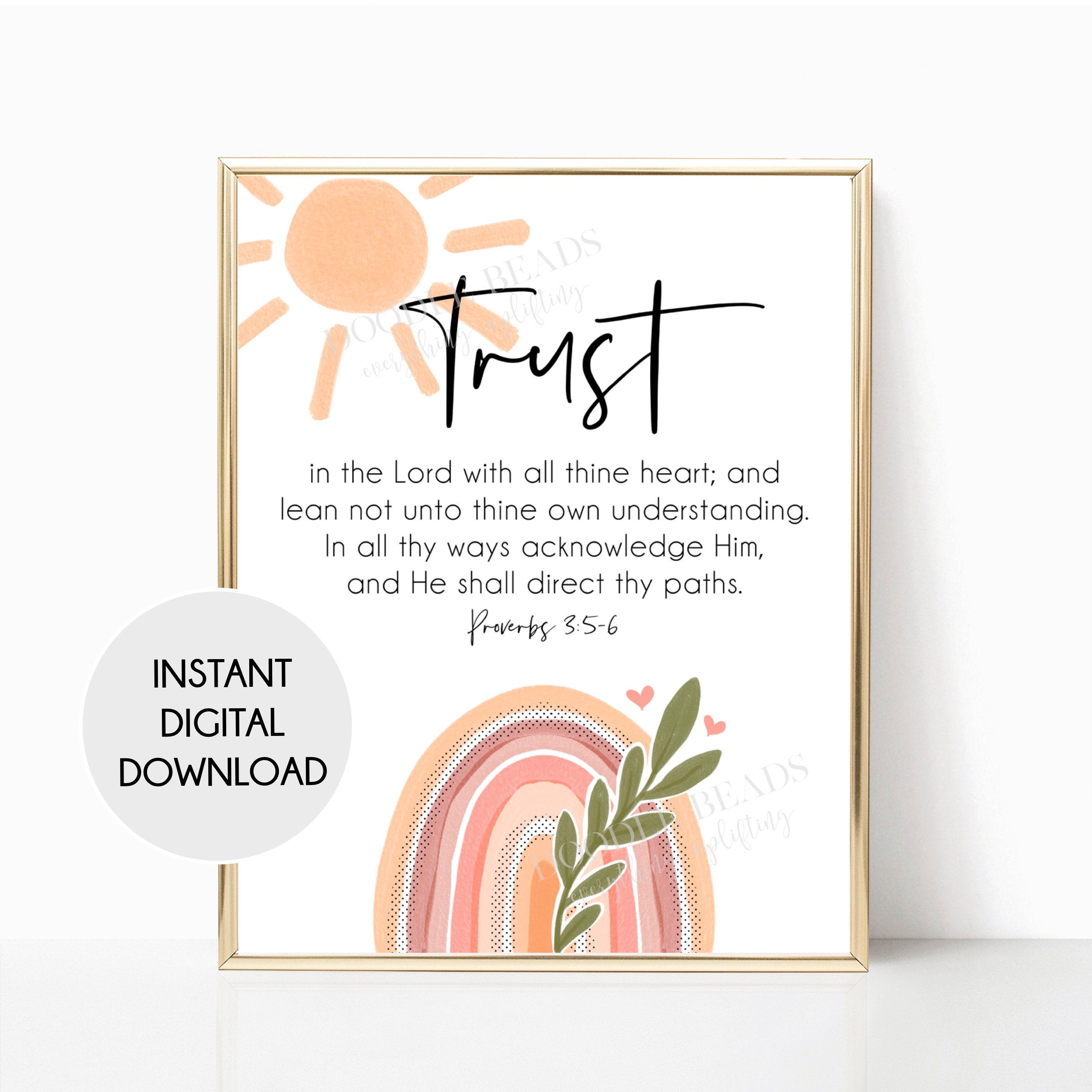 Wall Hangings Home & Living New LDS Youth 2022 Theme Trust In The Lord
