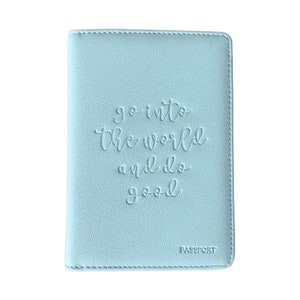 Regalo de despedida de misionero, funda para pasaporte, porta pasaporte de cuero, cita: Llamado a servir, anciano, hermana, regalo misionero, organizador de viajes
