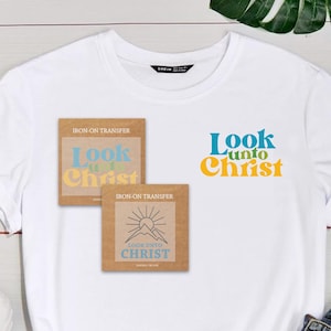 Look Unto Christ 2025 LDS Jugend DIY Thema Shirts, Hüte und Taschen | Bügeln auf Cool Peel Heat Transfer | Junge Frauen Aktivität, Mädchen Lager Handwerk