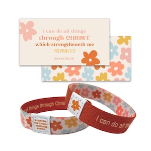 Young Women Theme 2023, YW Gifts, LDS Theme, Reversible Woven Wristband Bracelet, I Can Do all Things Through Christ which Strengtheneth me