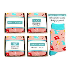 CNA gifts for Women, CNA Life, CNA Nurse Socks & Funny Sock Wrap, Living the Scrub Life, Nurse Week Thank you Gift, Appreciation, Graduation
