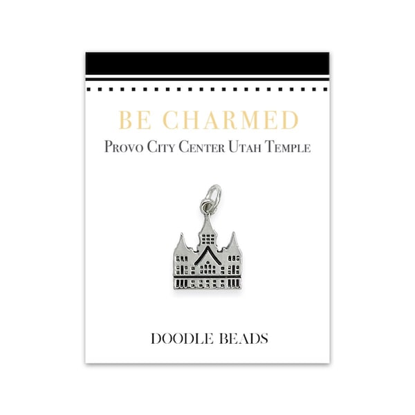 Provo City Center Temple, LDS Temple charm, Provo City Utah Temple, Mormon Temple charm, LDS Wedding, personal progress temple charm YW gift