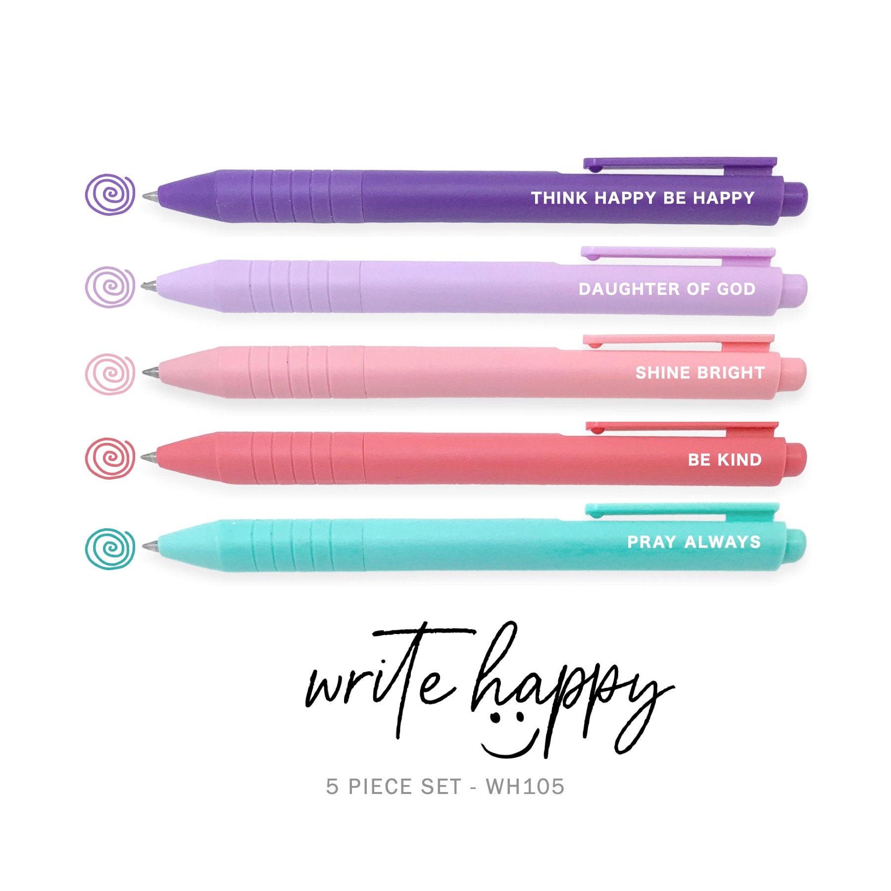 6ct Soft Touch Pens Affirmation - Be Rooted