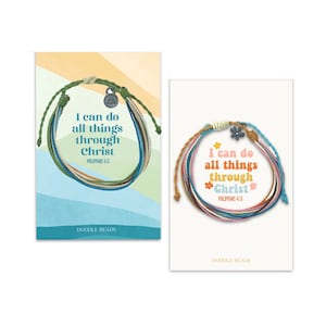 2023 LDS Youth Theme, I Can Do All Things Through Christ, YW Theme, Friendship Thread Bracelet & Card, Girls Camp, Birthday Gifts Christmas