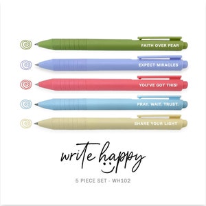 Christelijke pennenset, kleurrijke gelinktpennen met inspirerende citaten, schriftgebedjournaal, brief schrijven, cadeauset dagplannerpen