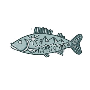 Fishers Of Men Stickers, Missionary Stickers Gifts, Fisher of Men Vinyl Decal for Christian Minister, Preacher, Religious Teacher Gift Ideas