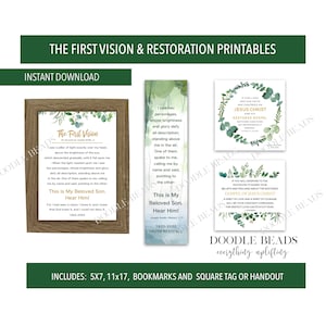 Restoration of The Church of Jesus Christ of Latter Day Saints, Joseph Smith First Vision 200 years celebration, handouts, bookmarks, prints