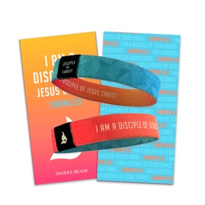 I am a Disciple of Jesus Christ 2024 LDS Youth Theme Bracelet, Reversible Woven Stretch Wristband, Gifts for YW, YM & Primary Age Children image 4