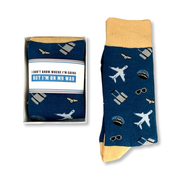 Travel Lover Gift, Airplane lover, Wanderlust Gift for him, for her, Tourist Gift, Airplane Gifts, Airplane socks, Adventure tourism gift
