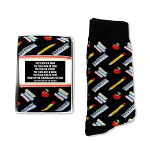 Men Teacher Gifts, Thank you Teacher Socks Gift Box, Male Tutor Gift, Mentor Gift, Crew Socks for Men, Teacher Christmas Gift, appreciation image 4