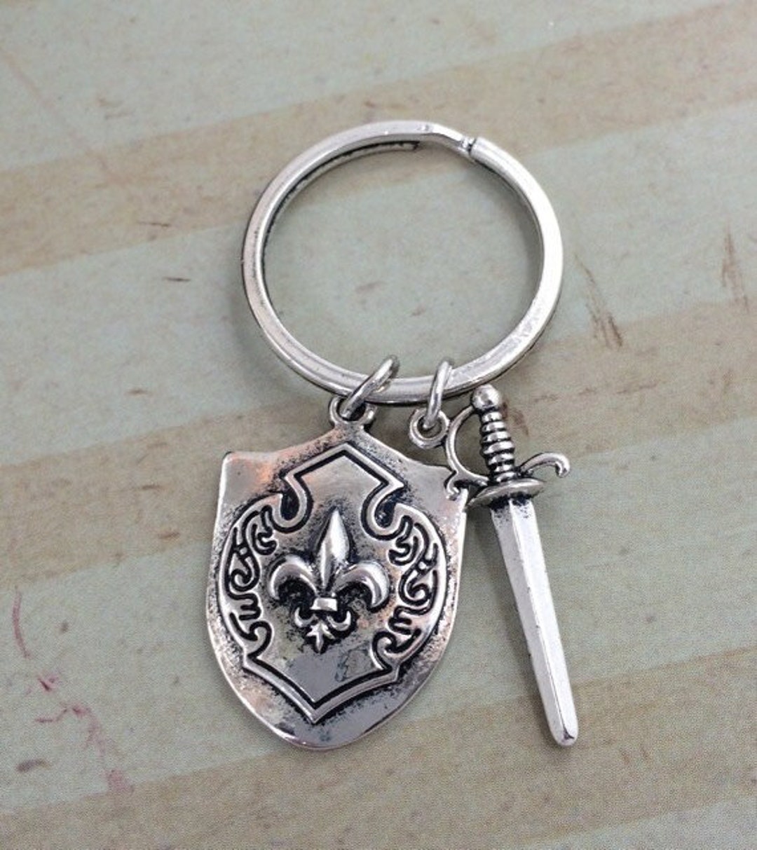 Shield and Sword Key Ring Armor of God Shield of Faith 