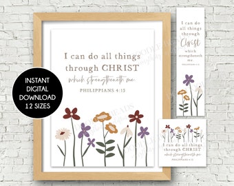 2023 Youth Theme I can do all things through Christ, LDS, Primary, YW Scripture Theme, Digital Download, Poster Bookmarks Tags Binder Cover