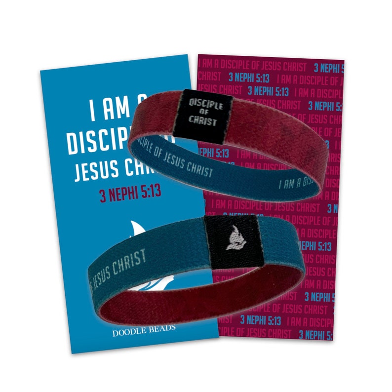 I am a Disciple of Jesus Christ 2024 LDS Youth Theme Bracelet, Reversible Woven Stretch Wristband, Gifts for YW, YM & Primary Age Children image 8
