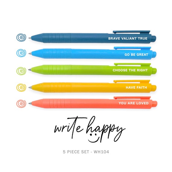 Ballpoint Pens With Sayings Writing Pens 5pcs Retractable Fine