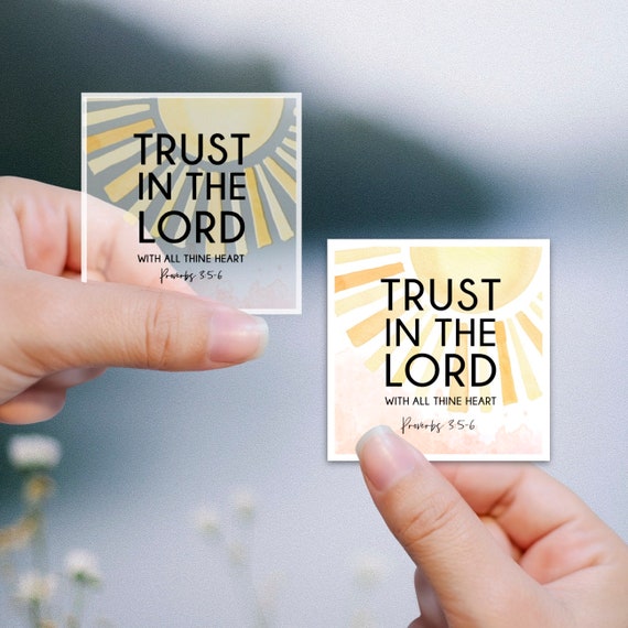 Trust in the Lord Sticker, Mirror Decal Affirmation, Bible Verse Sticker,  Religious, Positive Sticker Quotes, Christian Stickers for Women 