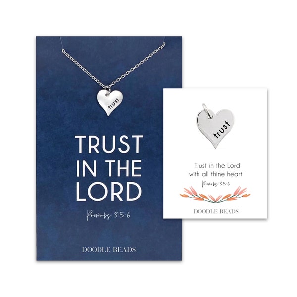 2022 Youth Theme Trust in the Lord, Young Women Theme Heart Necklace or Trust Charm, LDS Church Theme Gifts for YW, Sister Missionary Gifts