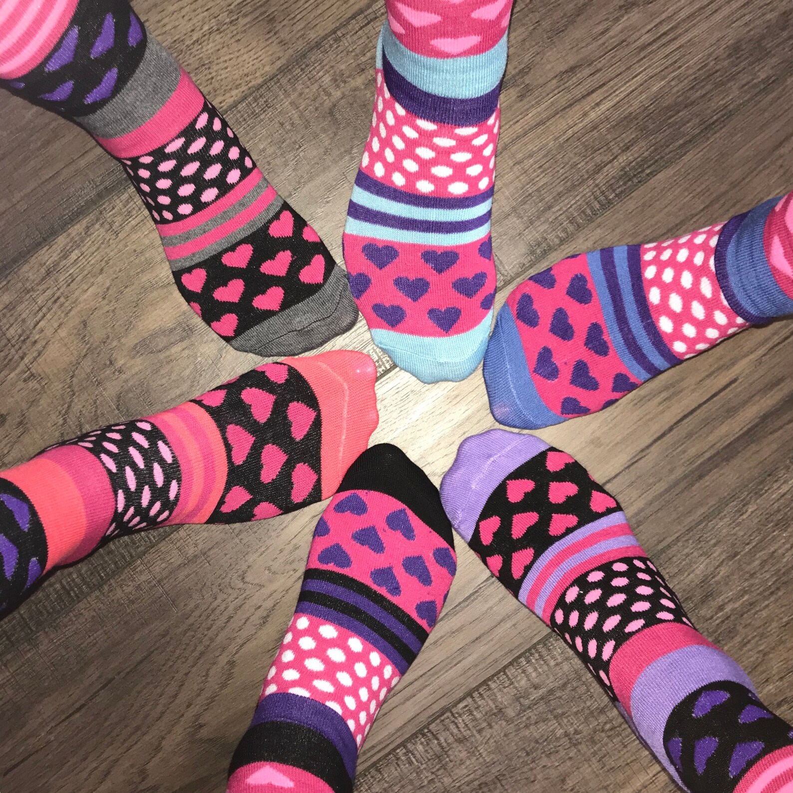 Heart Socks Girls Women Crew Socks & Card You're Etsy