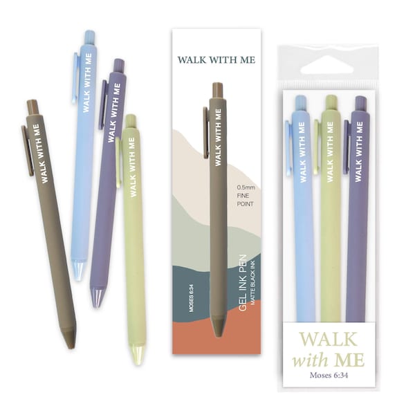 2026 Walk With Me Gel Pens Bulk, Youth Theme Pen Gift Set for Journaling & Lesson Note Taking, Primary Kids Birthday, YW Girls Camp Swag