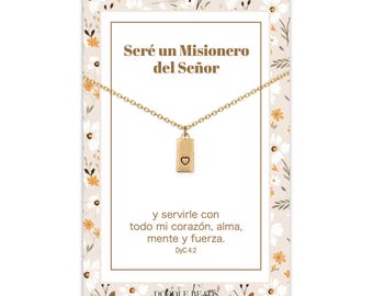Spanish Sister Missionary Necklace, LDS Missionary Gift for Her, Hermana Misionera Jewelry, D&C 4:2, Missionary Farewell or Birthday Gift