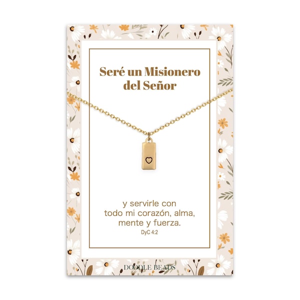 Spanish Sister Missionary Necklace, LDS Missionary Gift for Her, Hermana Misionera Jewelry, D&C 4:2, Missionary Farewell or Birthday Gift